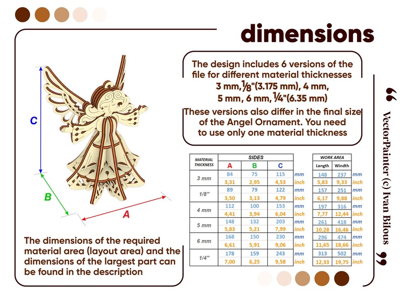 Laser Cut Angel Ornament – SVG DXF Easter Christmas File (digital ...