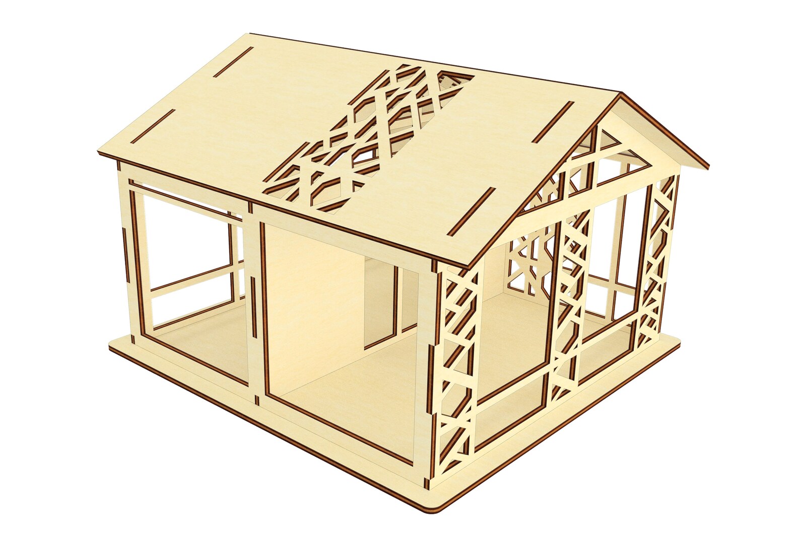 Dollhouse Svg Laser Cut File Pattern Vector File Etsy