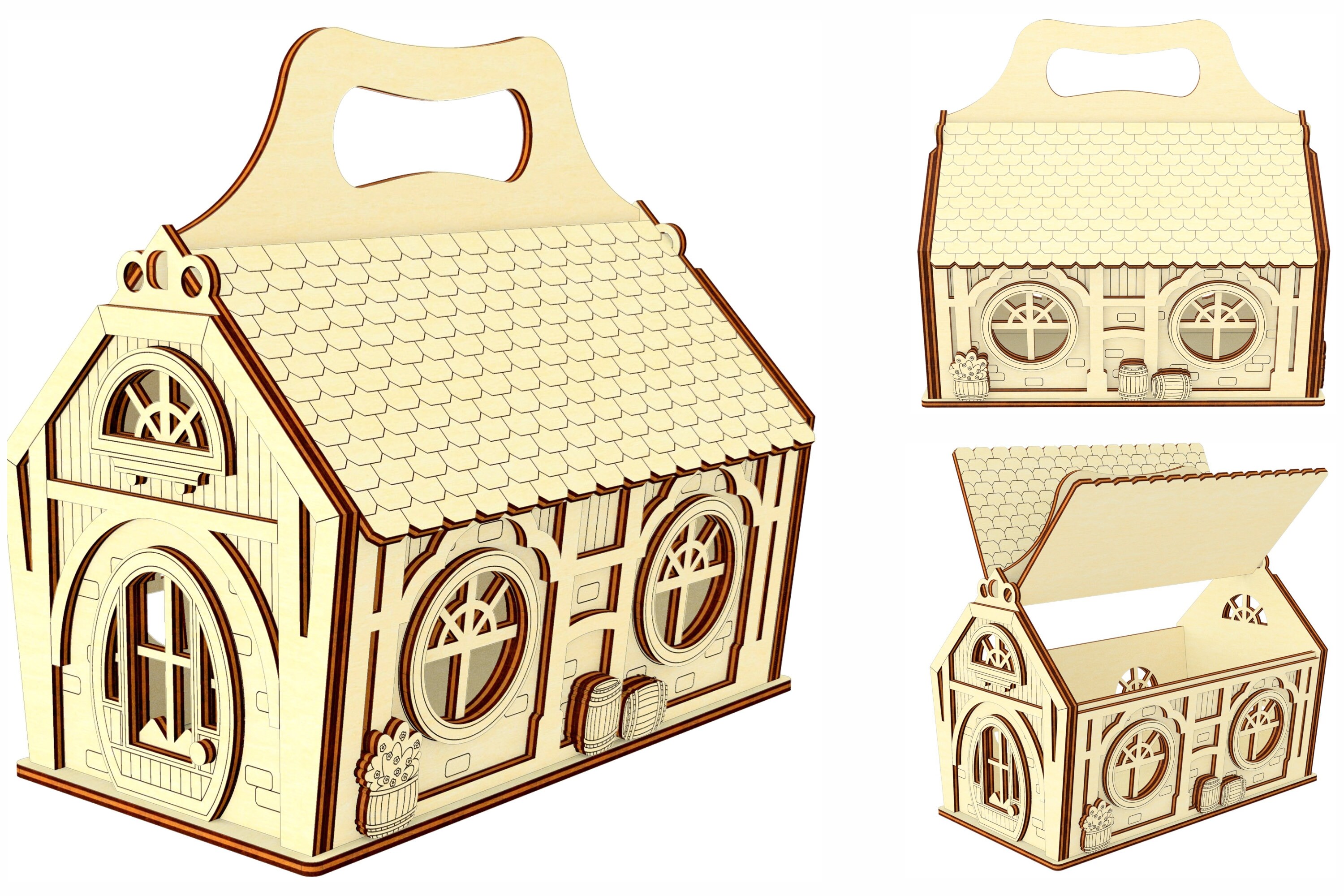 Easter Sweet Box: Laser Cut File, SVG Candy House Digital Pattern - Etsy