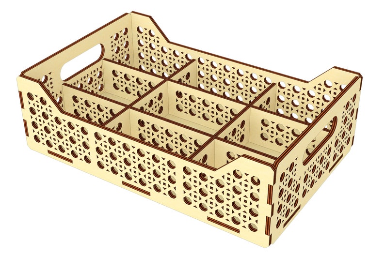 Tray SVG laser cut file, Glowforge pattern, Easter tray dxf plan for laser, digital file image 6