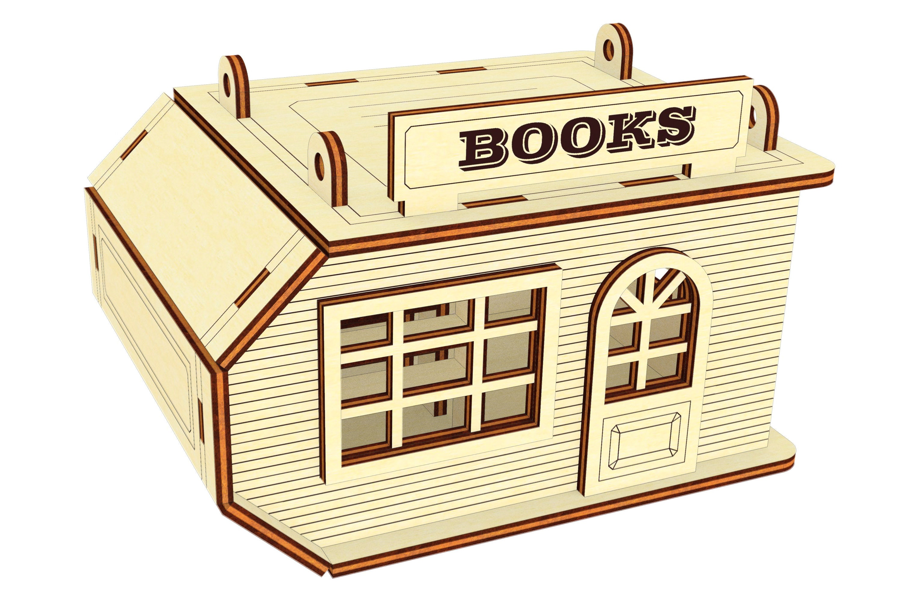 Cut Out Store Store Miniatures Ornaments - Laser Cut Files, Bookstore, Flower Shop ...