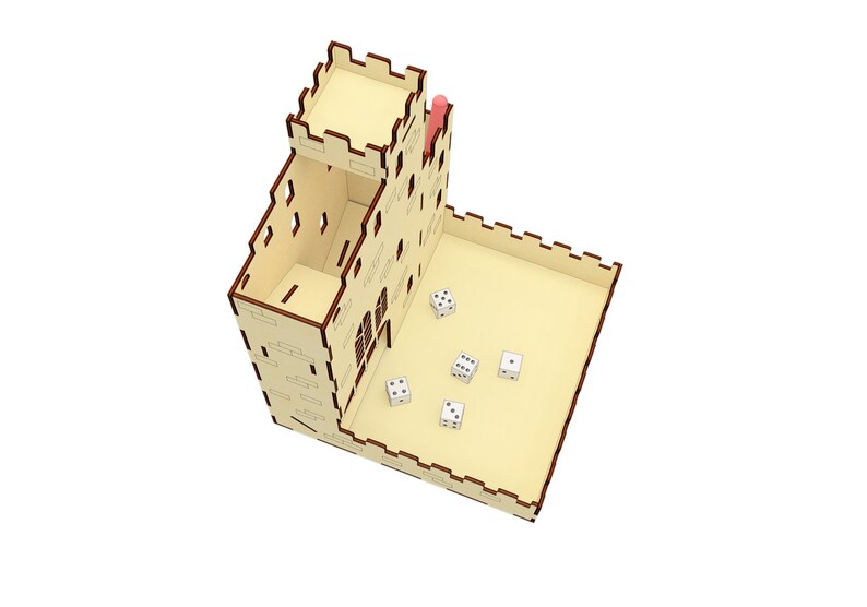 Dice Tower SVG Laser Cut File Castle Tower for Board Games Etsy