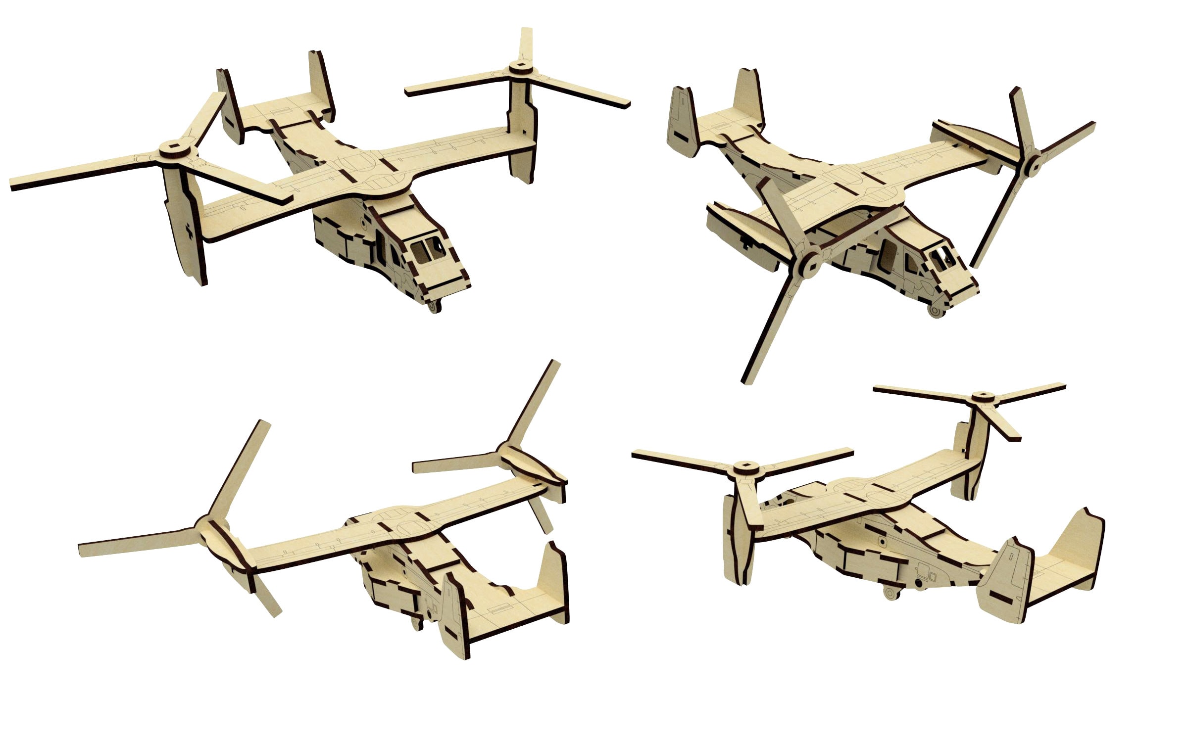 Plywood Laser Cut Airplane Dxf Files for Laser Template Svg Etsy