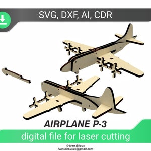 Flugzeug svg schneidedatei glowforge Flugzeug dxf Dateien für Laserschnittmuster cnc plan Laser Flugzeug glowforge Vorlage digitale Datei , svg Plan dxf