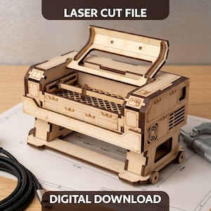 Miniature Laser Cutter Model SVG File, Mechanical 3D Design