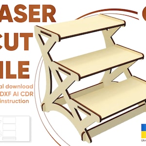 staan voor snoep dxf-bestand voor lasersnijden glowforge svg staan voor cupcakes dxf laserbestanden staan cnc plan multiplex laser sjabloonbestand, dxf