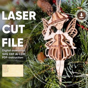 Fairy Ornament - Laser Cut File for Easter and Christmas Decor – Svg, Dxf, Cdr, Ai Digital Download