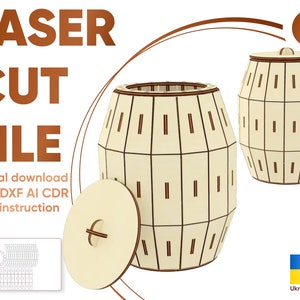 Vat: lasergesneden vijl, Glowforge-patroon