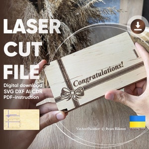 Envelope de dinheiro - Arquivos de corte a laser, molde para máquinas de corte a laser