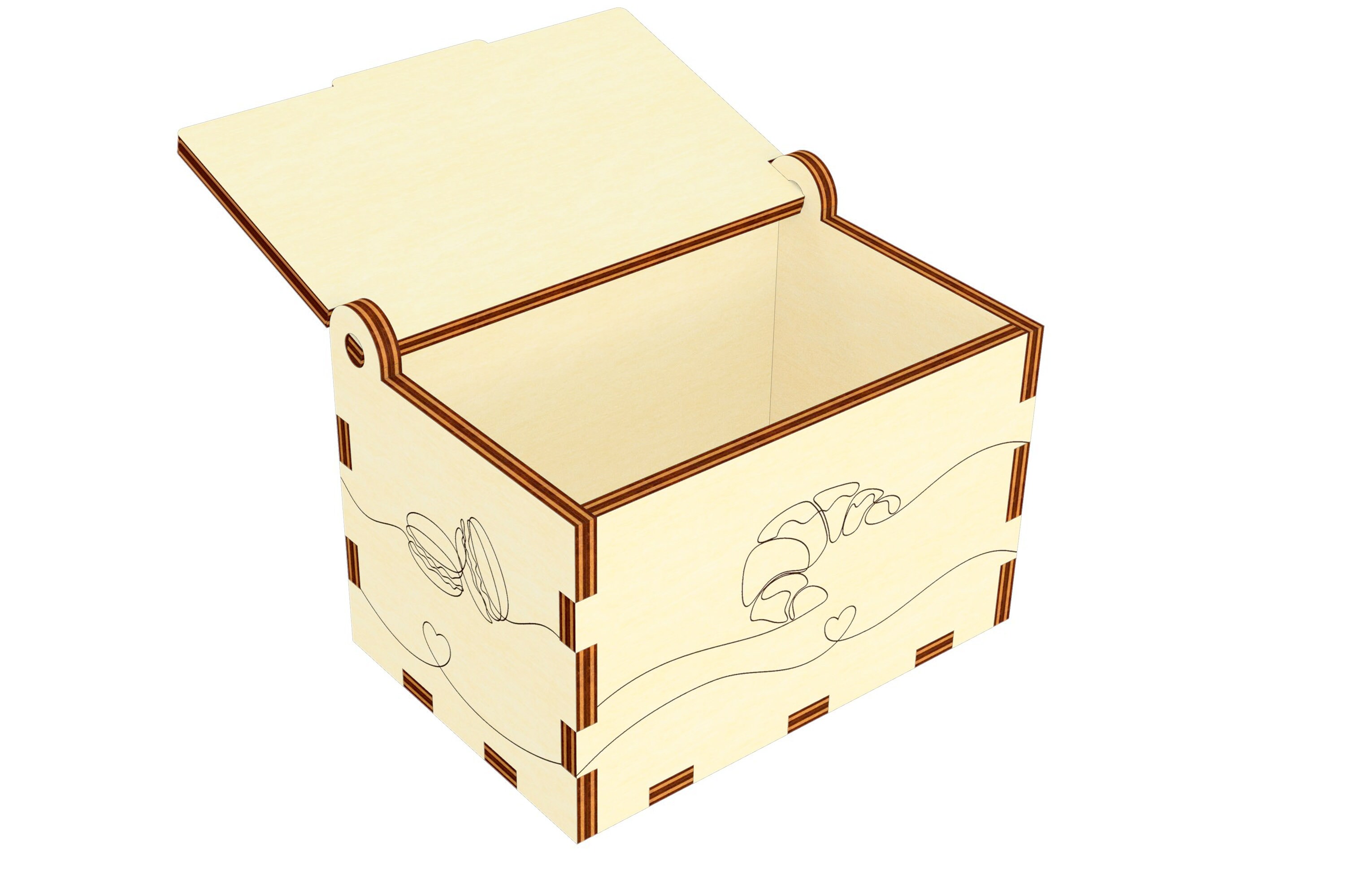 Recipe Box SVG Laser Cut File Pattern of the Box for Recipe Etsy UK