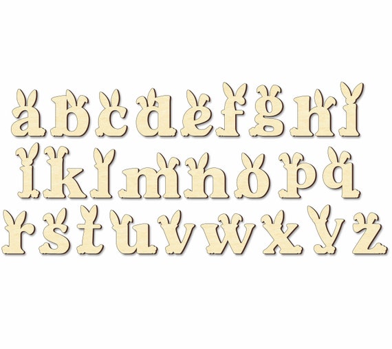 Lettere di Pasqua Alfabeto SVG Lettere di coniglio pasquale ...