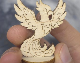 Fairy Bird Laser Cut Figure, SVG Phoenix Fantasy Tebletop Piece Vector Digital Plan