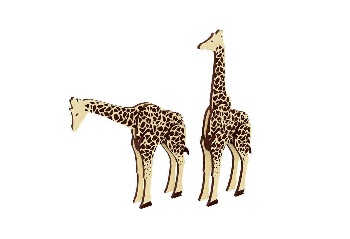 Laser cut mechanical dxf giraffe model svg files for Etsy