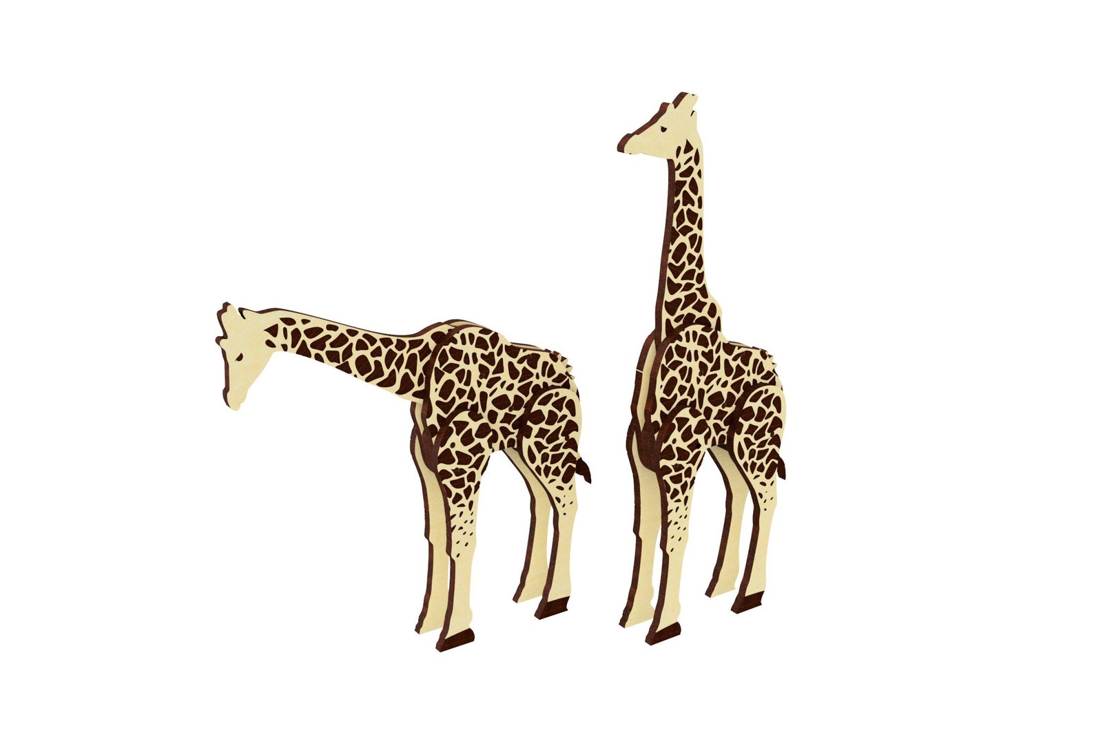 Laser cut mechanical dxf giraffe model svg files for Etsy