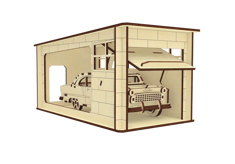 Garage Laser Cutting File Digital Pattern Etsy