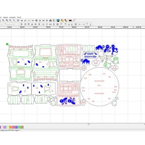 The image is a screenshot of a computer program or software interface, likely used for cutting and designing 3D models or other digital creations.