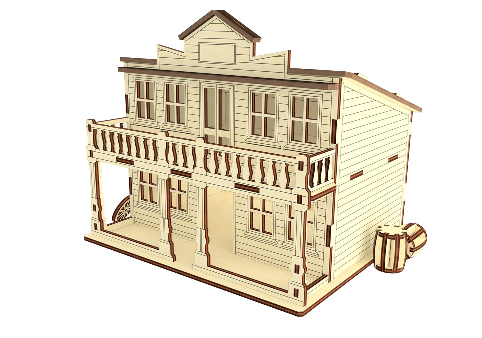 Dollhouse SVG File for Pattern for Laser Cutting Etsy