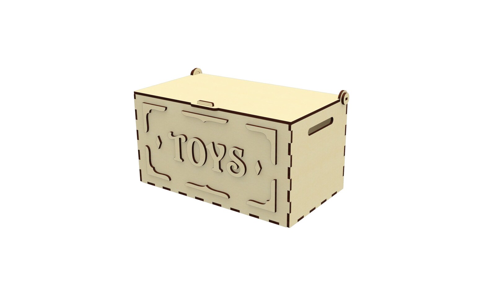 Wooden Toy Box Laser Cut File, Toy Storage Chest SVG CNC Plywood ...