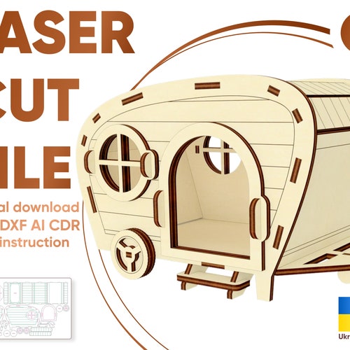 Buy Guinea Pig House SVG Laser Cut File Small Pet House Plan Online in