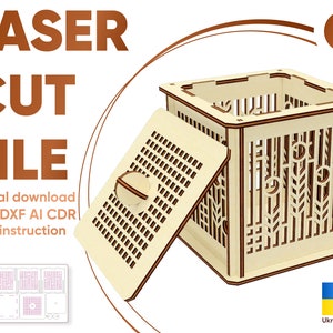 Layered box - SVG laser cut file, pattern for laser cutting machines