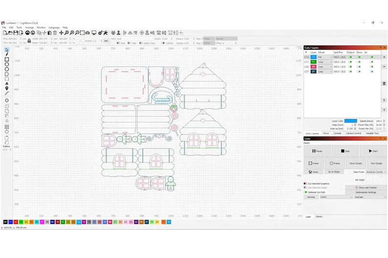 The image is a screenshot of a computer program or software interface, likely used for creating or editing architectural or design-related graphics. The interface includes various tools and features, such as a grid for layout design, a color palette, and a selection tool for choosing specific elements or components. The overall layout and design elements suggest that the program is focused on creating or editing visual content, possibly for architectural or design purposes.