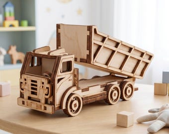 Dump Truck Laser Cut File, Construction Vehicle Model SVG