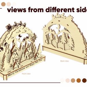 Christmas Arch Laser Cutting File with Assembly instruction in Vector formats image 4