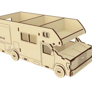 Camper Van Pen Holder - Laser Cut File with Assembly Instruction (Digital Download) image 9