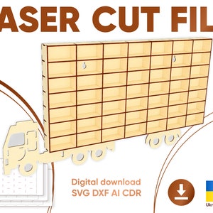 Ständer für Collection Car Models - Laser Cut File, Digitaler Vektorplan