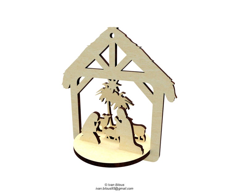 Laser cut nativity scene dxf files for laser files jesus dxf Etsy