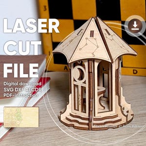 Gazebo of Constellations - Laser Cut File, Small Cosmos House plywood Project