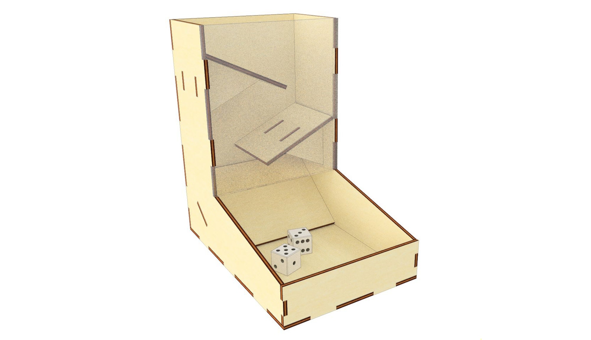 Acrylic dice tower digital laser cut file Etsy