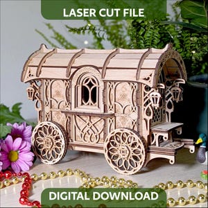 Nomad Caravan Wagon - Laser Cut File Project, SVG plan for Cutting Machines