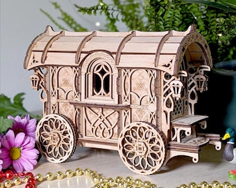 Nomad Caravan Wagon - Laser Cut File Project, SVG plan for Cutting Machines