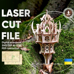 Elfenturm - Lasercut-Projekt, SVG-Vektorplan für Schneidemaschinen
