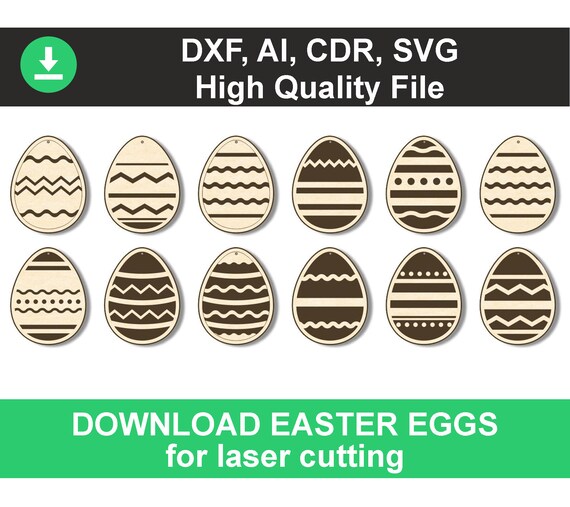 Ostern Svg Eier Laser Geschnitten Dateien Easer Ei Ornamente Etsy