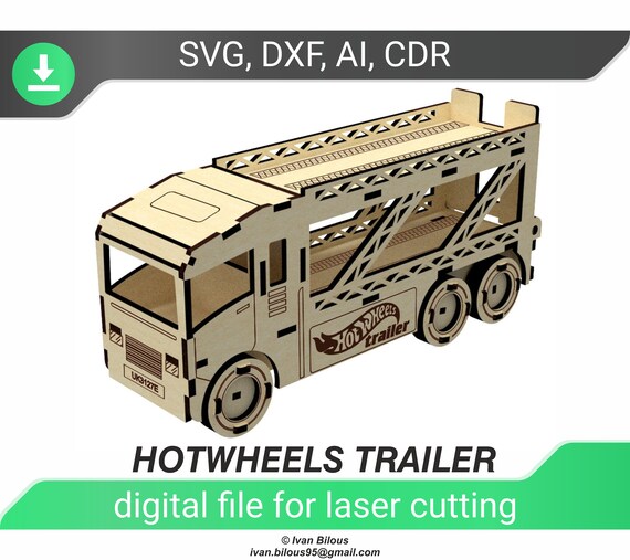 Download Laser Cut Files Hotwheels Trailer Dxf Files For Laser Files Etsy