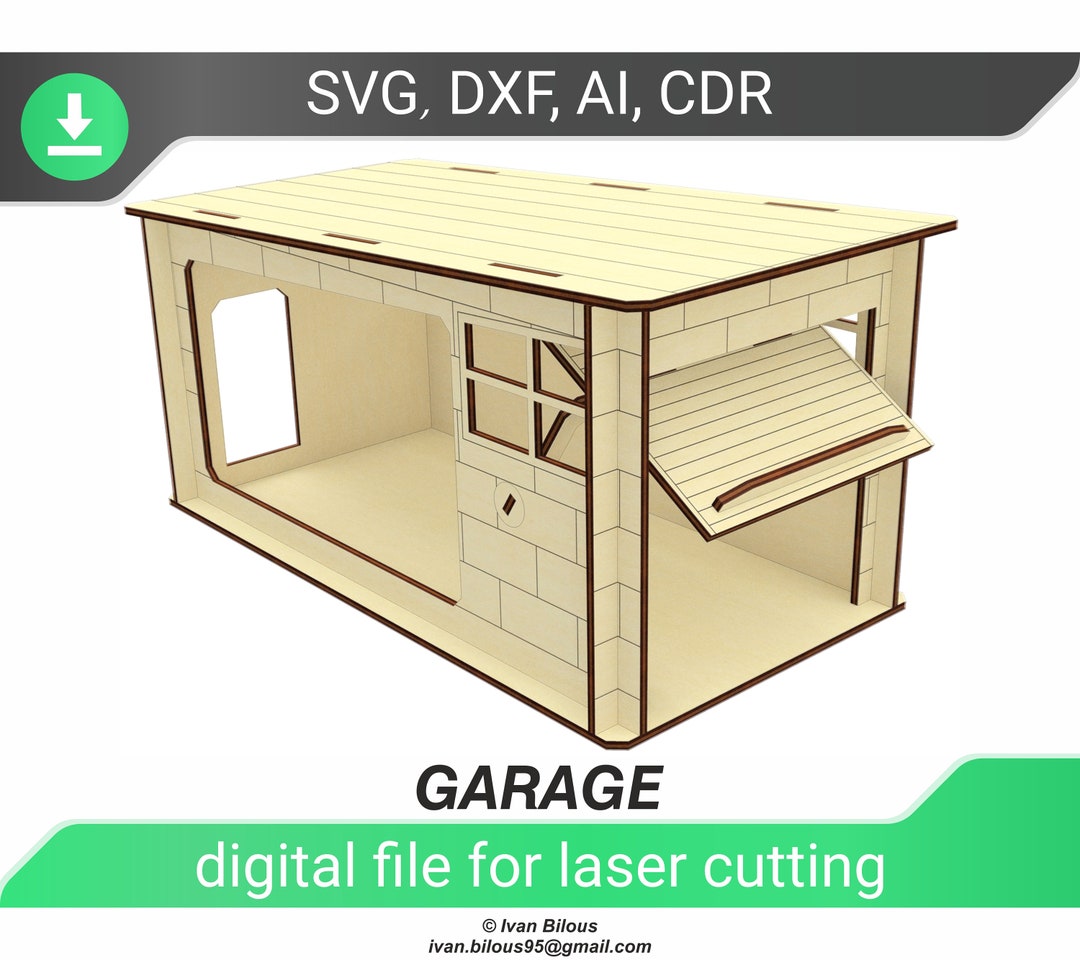 Garage Laser Cutting File Digital Pattern Etsy