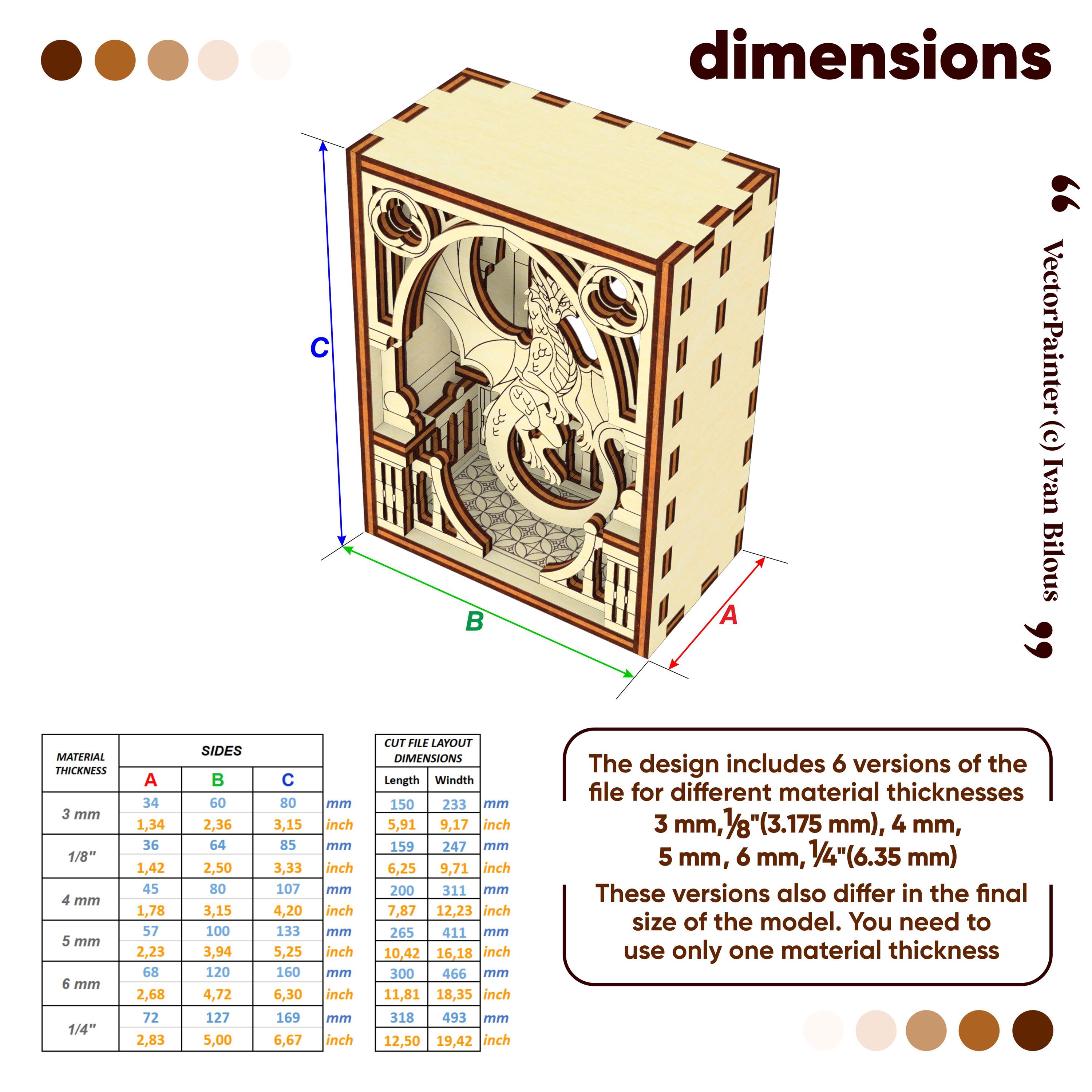 Dragon Fantasy Diorama - SVG Laser Cut Project, Digital File - Etsy