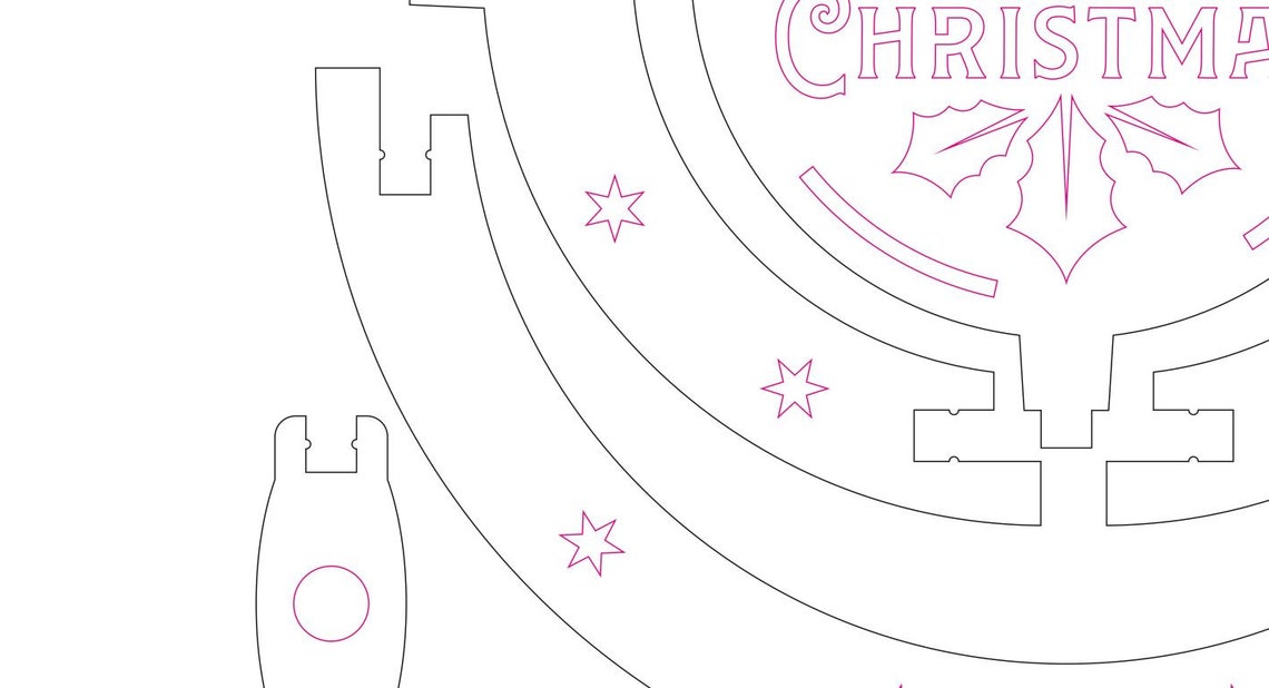 Laser files christmas dxf files for laser cut model christmas Etsy