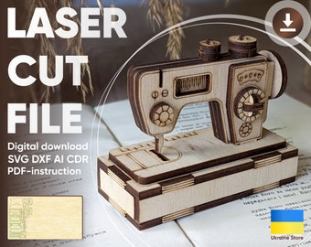 Sewing Machine - SVG Laser File, 3d Puzzle Plans for Laser