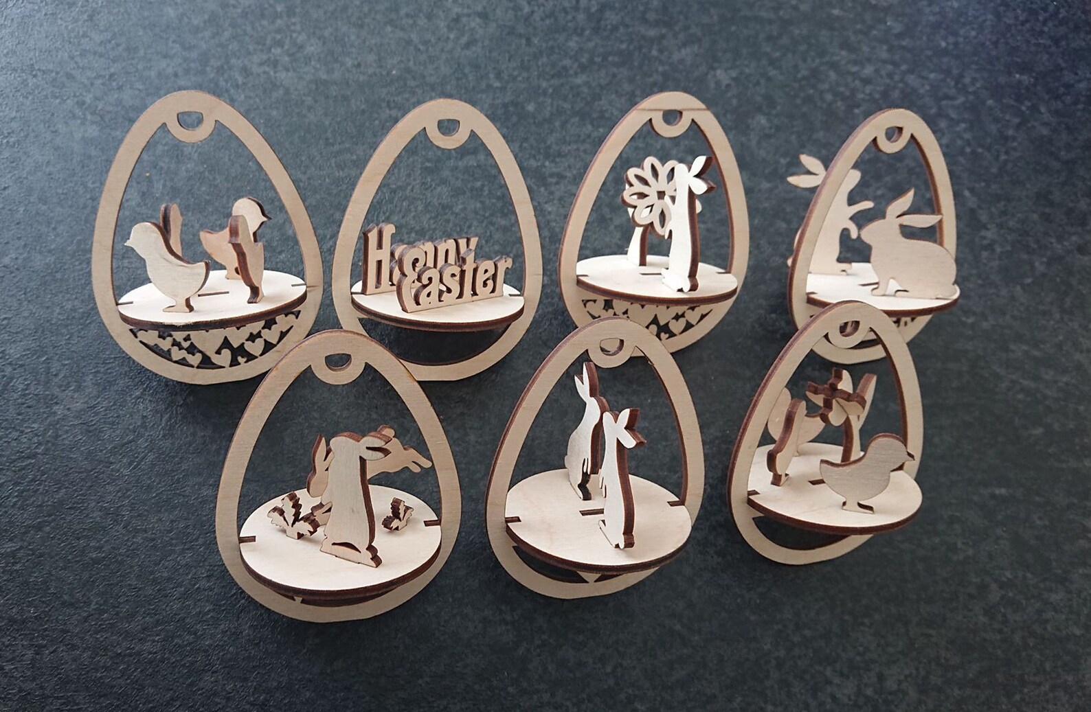 Laser cut easter dxf easter egg template laser files glowforge | Etsy Laser cut easter dxf easter egg template laser files glowforge | Etsy