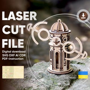 Laser Cut Windmill - SVG Plan for Cutting Machines with Assembly Instruction