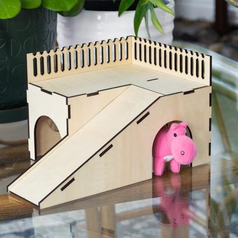 Guinea Pig House- Laser Cut SVG File (Digital File) image 1