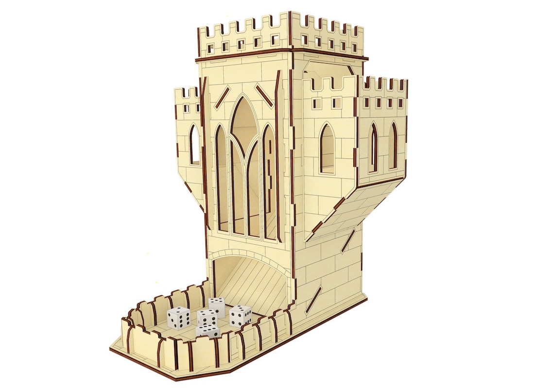 Dice tower laser cut file pattern Etsy