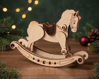 Rocking Horse - SVG Laser Cut File, Traditional Toy DIY Project (Digital Download)
