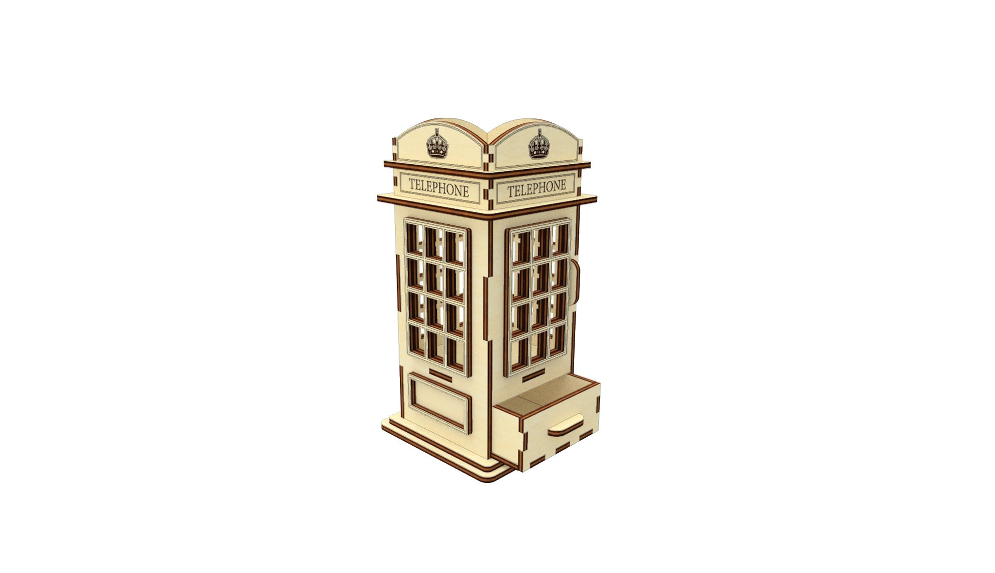 Pen Holder Svg File for Laser Cut London Phone Stand Etsy