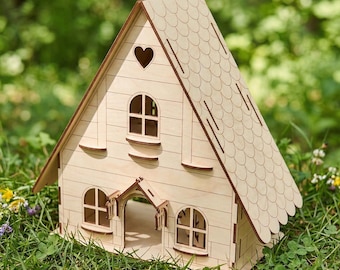 Forest Dollhouse Laser Cut File, SVG Plywood 3d Project Template (Digital Download)