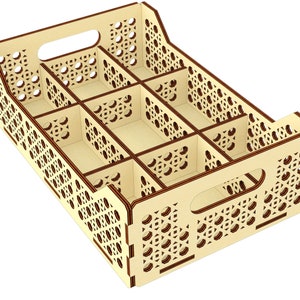 Tray SVG laser cut file, Glowforge pattern, Easter tray dxf plan for laser, digital file image 7