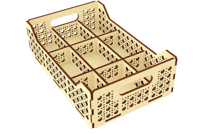 Tray SVG laser cut file, Glowforge pattern, Easter tray dxf plan for laser, digital file image 7